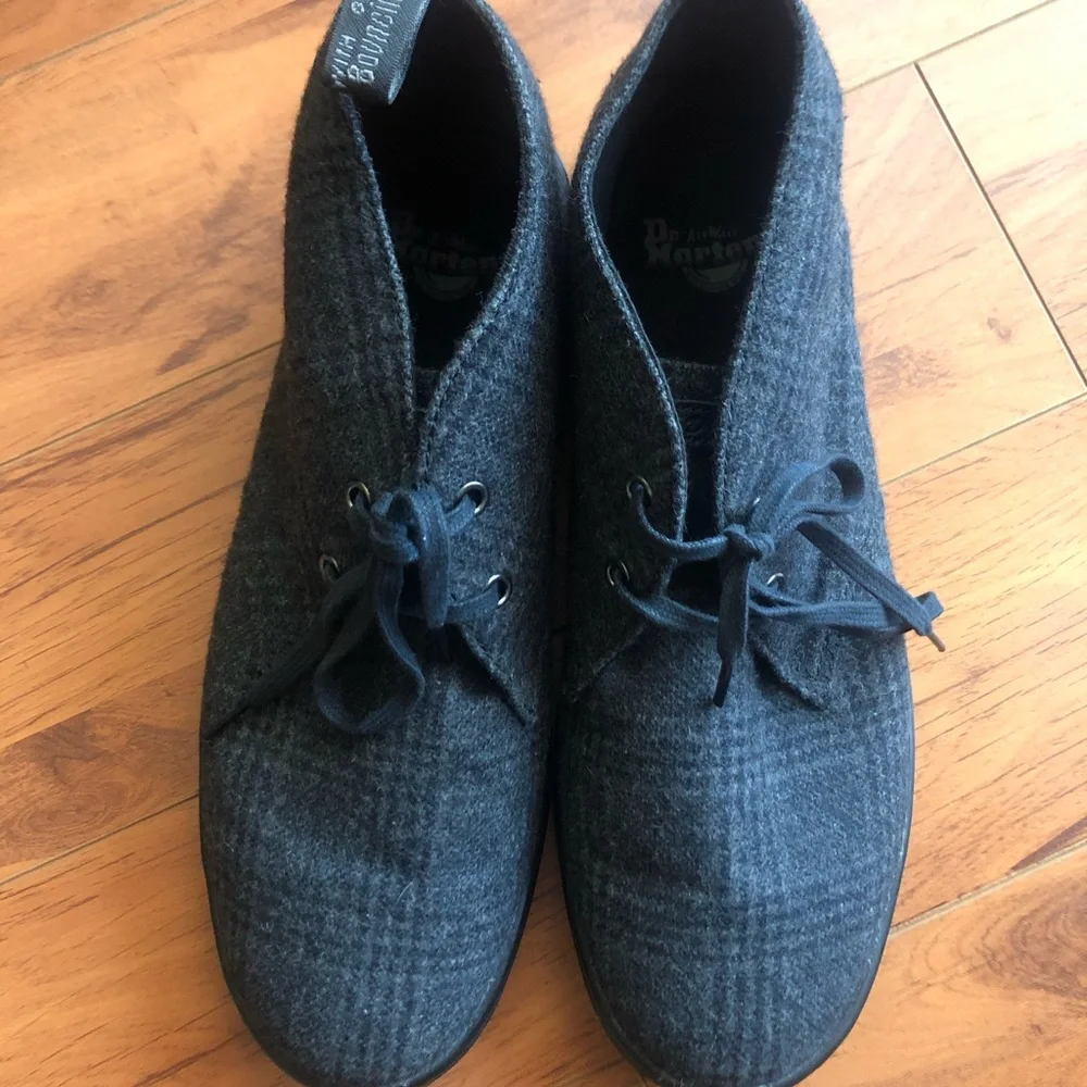 Men's Charcoal Gray Wool-Blend Chukka Sneakers